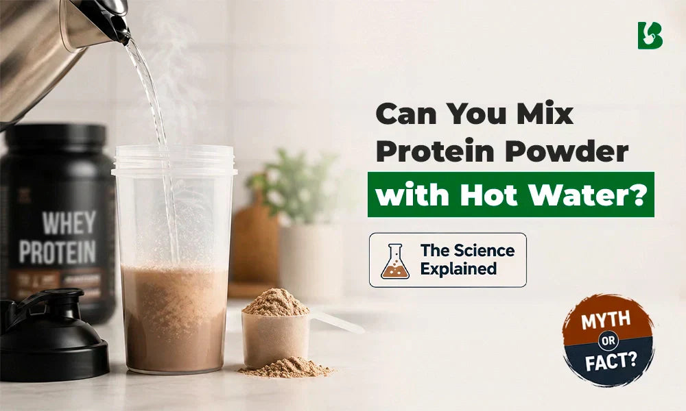Featured image of the blog: Can You Mix Protein Powder with Hot Water? The Science Explained