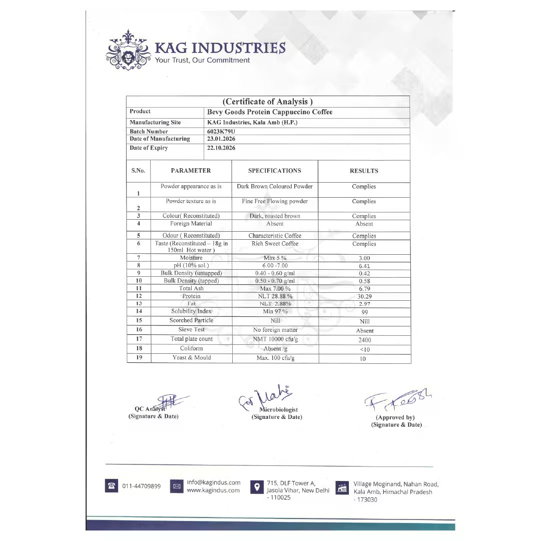 Protein Coffee Cappuccino