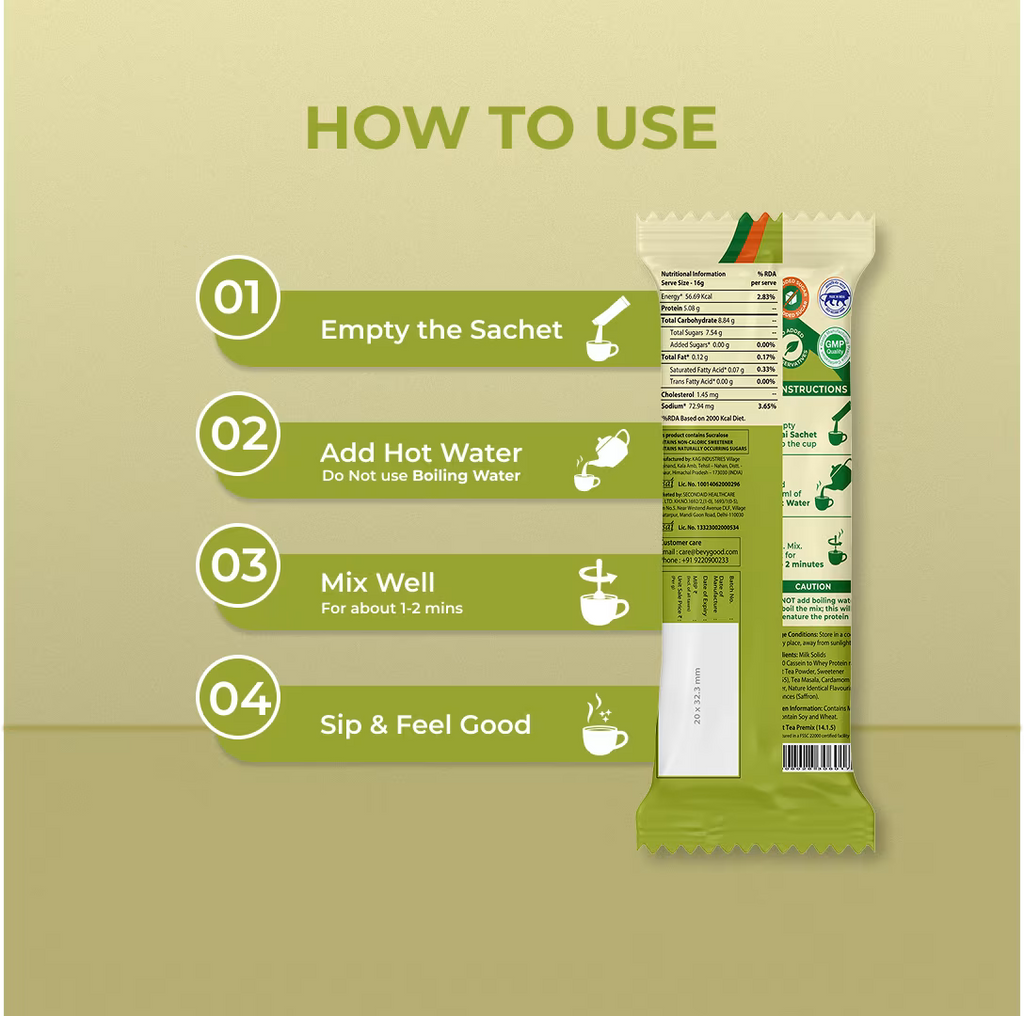 Kesar Elaichi Protein Chai